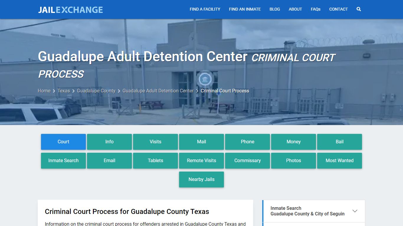 Guadalupe Adult Detention Center Criminal Court Process - Jail Exchange